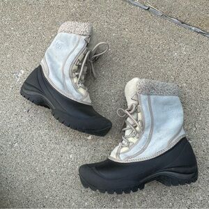 Women’s Sorel Black and Cream Winter Snow Boots